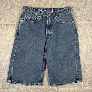 Vintage Levi's Silvertab Jean Short Jorts 31 x 13 Denim Baggy Purple Label 90s